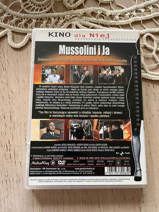 Film DVD Mussolini i ja - Anthony Hopkins