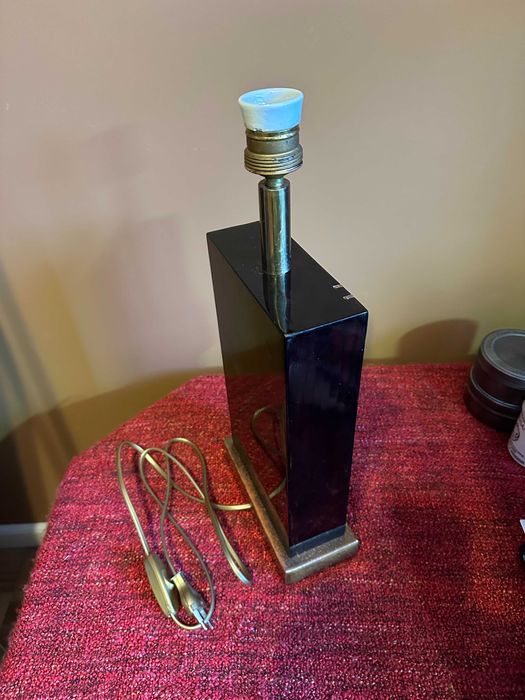 Candeeiro Flamingo Regency anos 70, Madeira e Latão