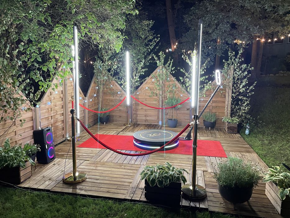 Fotobudka 360 Drink Bar Złota ścianka