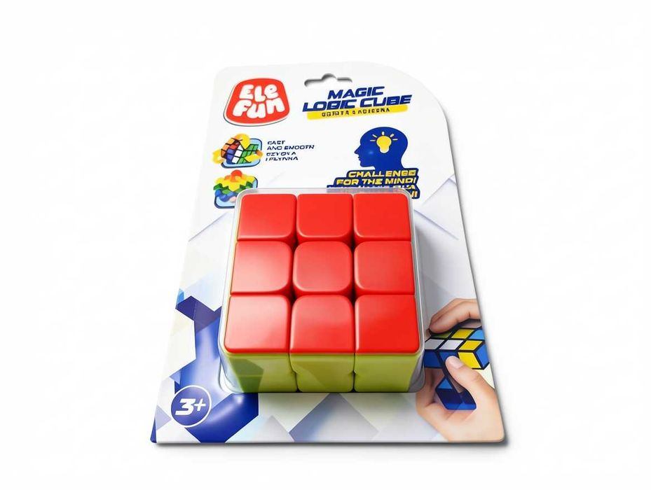 M152 EleFun Magic Logic Cube Kostka Logiczna 3x3 Wyzwanie Dla Umysłu Szybka I Płynna Klasyczna Układanka Gra Zręcznościowa Zabawka Dla Dzieci