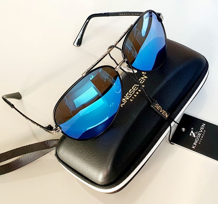 Okulary przeciwsłoneczne Aviator Pilotki KINGSEVEN UV400 polaryzacyjne