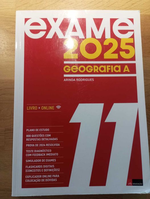 Exame Geografia 2025, Livro apoio escolar 11º ano, Leya