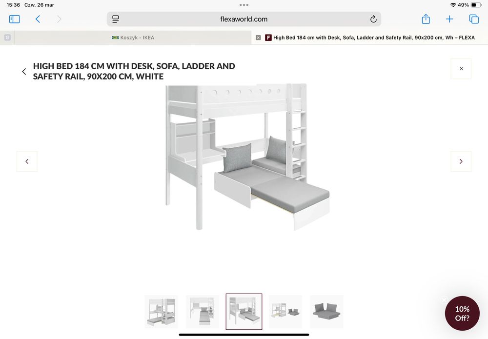 Łóżko piętrowe FLEXA