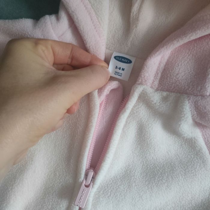 Флісовий чоловічок з капюшоном 3-6 міс., 62-68 для дівчинки. Ромпер