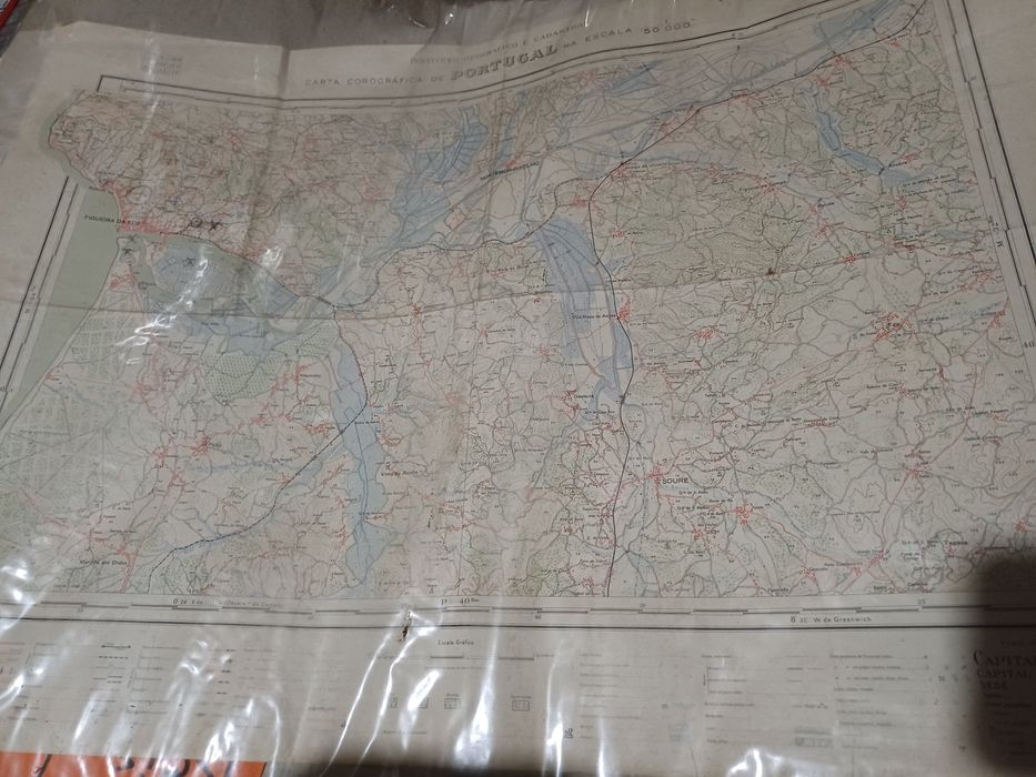 Carta topográfica da figueira da foz