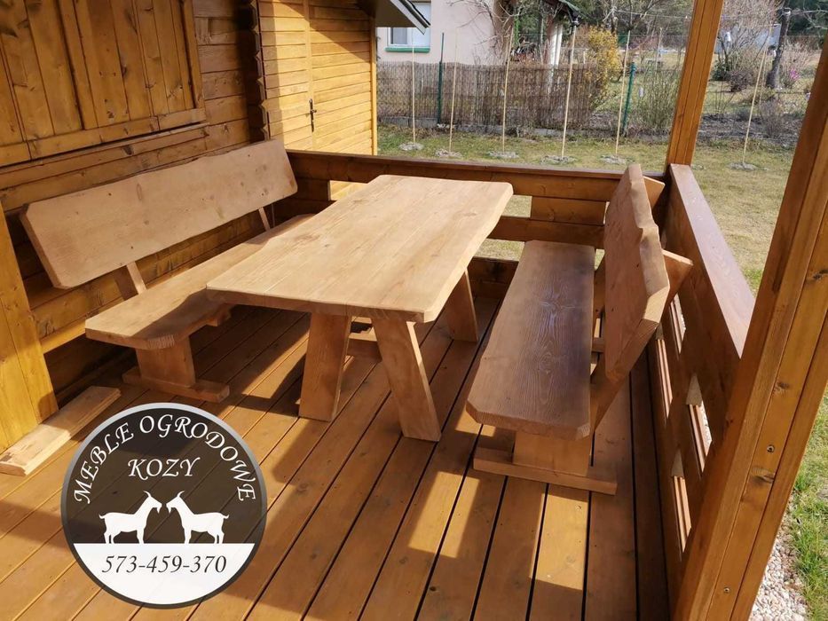 CENY DO KOŃCA LUTEGO Meble ogrodowe drewniane góralskie Lite drewno