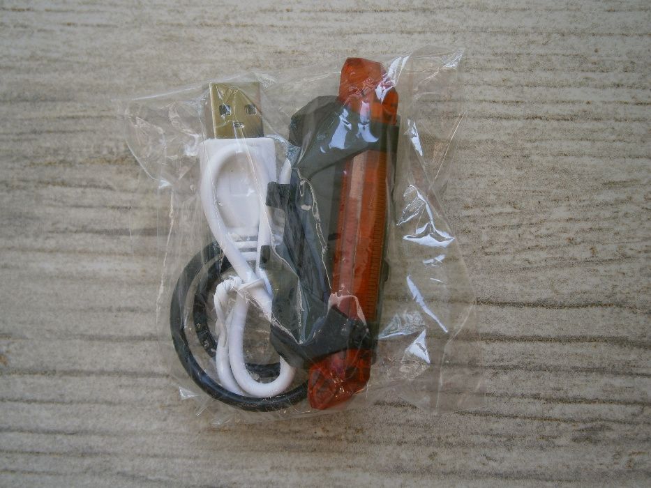 Lampka rowerowa LED - USB - NOWA