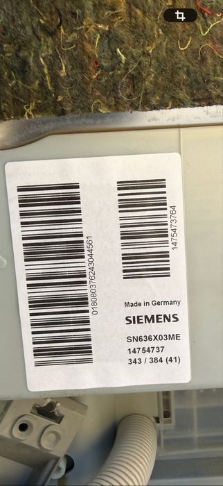 Siemens SN636X03ME górny kosz do zmywarki