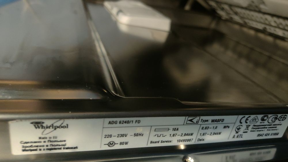 Zmywarka Whirlpool 6 zmysł, 60cm do zabudowy