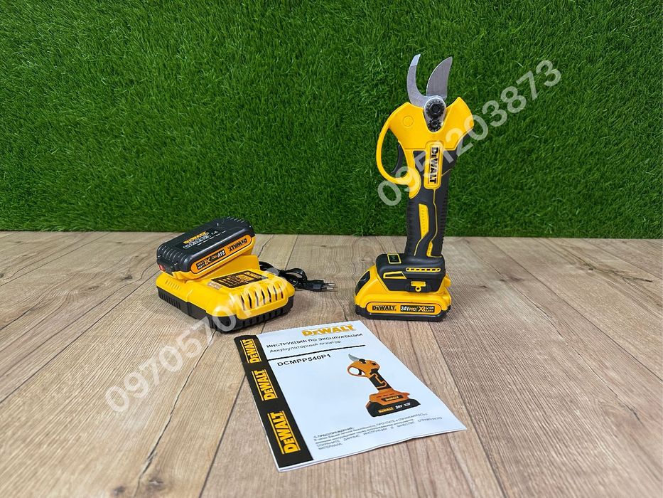 Аккумуляторный Секатор DeWALT DCMPP540P1 24V 5Ah для точной обрезки