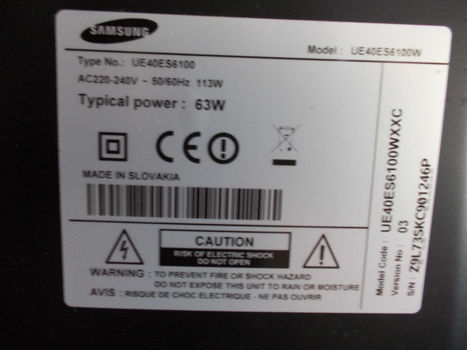 Televisor Samsung 40" Smart tv para peças