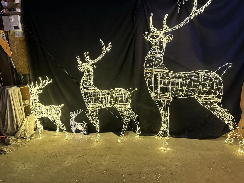 Сімья оленів новорічних олень новогодний