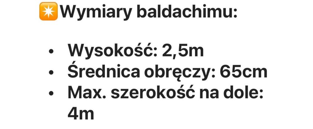 Baldachim nad łozeczko