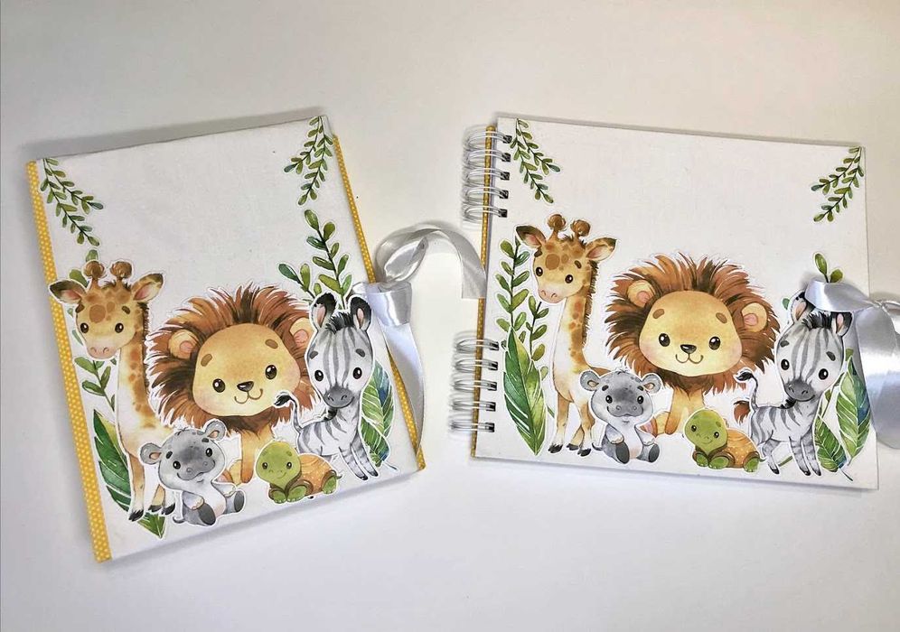 Álbum de 200 fotos e Livro do bebe safari