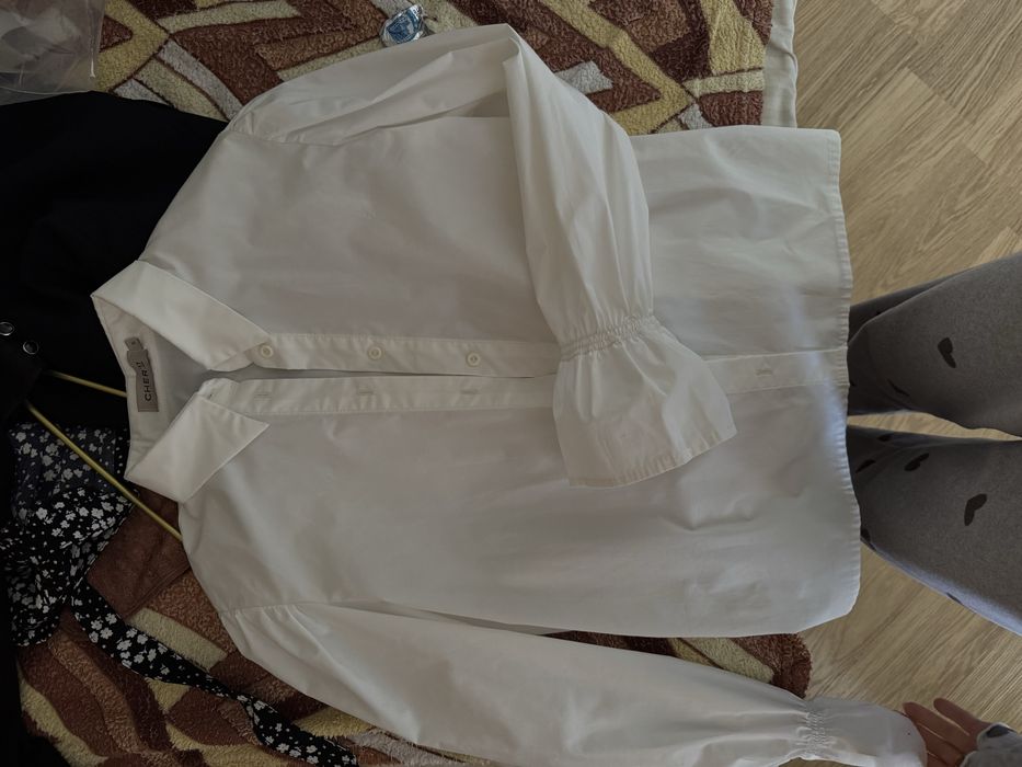 Біла блуза сорочка рубашка cher17