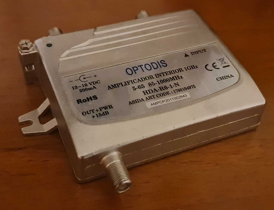 Amplificador de TV interior 1GHz Optodis