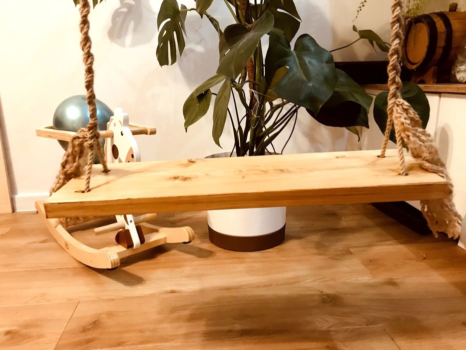 Huśtawka drewniana boho