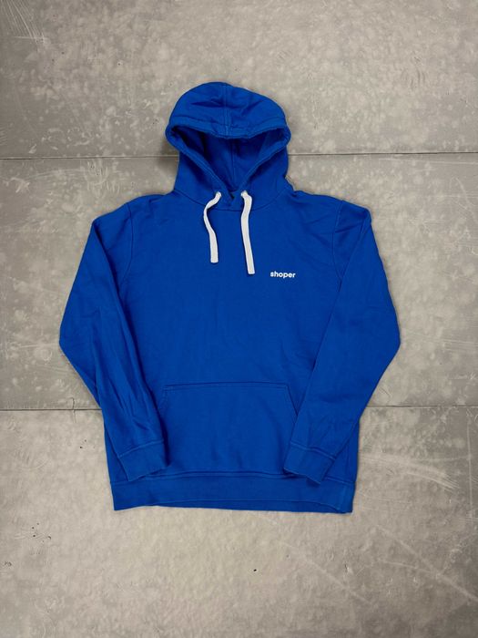 Shoper S.A. niebieska bluza z nadrukiem hoodie (L/XL)