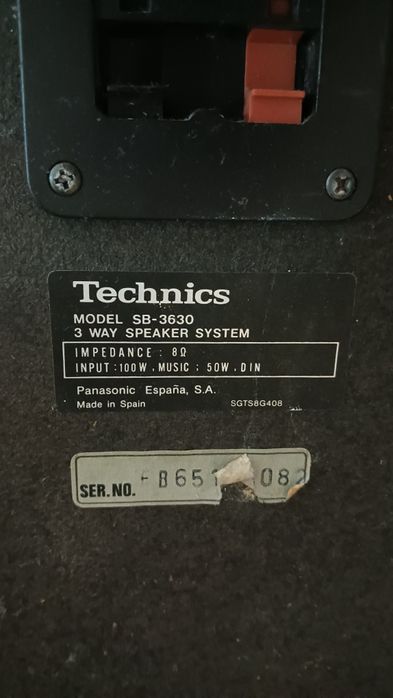 Technics SB-3630 – Colunas Hi-Fi
Vendo par de colunas Technics SB-3630 em bom estado e totalmente funcionais.
Som forte, limpo e equilibrado. Ideais p
