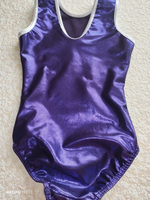 Блискуче гімнастичне тріко Glam  купальник  боді 5-6років  118-128см