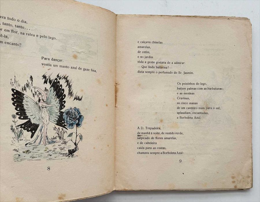 Anos 40?_Lília da Fonseca, A BORBOLETA AZUL (Contos em Verso). Desenhos de Daniel Lancho. Em bom estado geral.