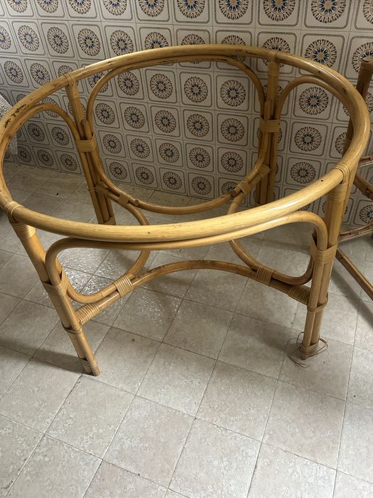Pés de mesa de jantar em bambu
