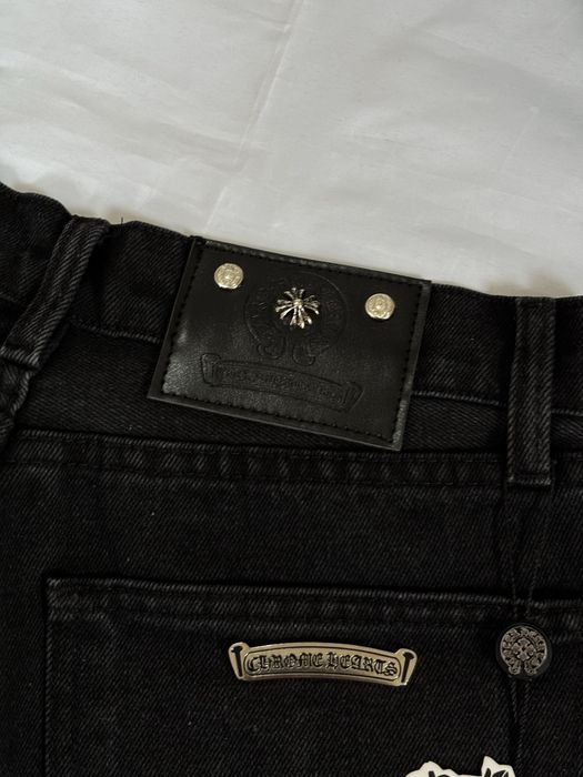 Шорти джинсові Chrome Hearts Хром Хартс Shorts Jeans Топ Сині Чорні Хрести Топ Літо