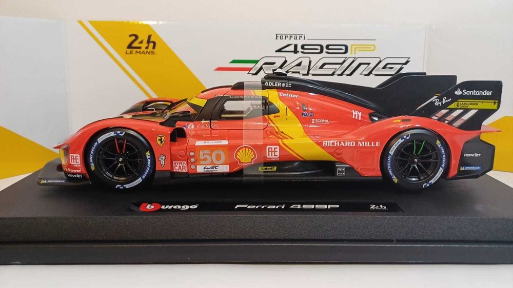 1/18 Ferrari 499P #51 **Vencedor** 24 Le Mans 2023 - Bburago