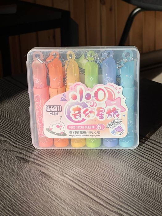 Акварельні маркери 6 кольорів NO983-1 для творчості та хобі