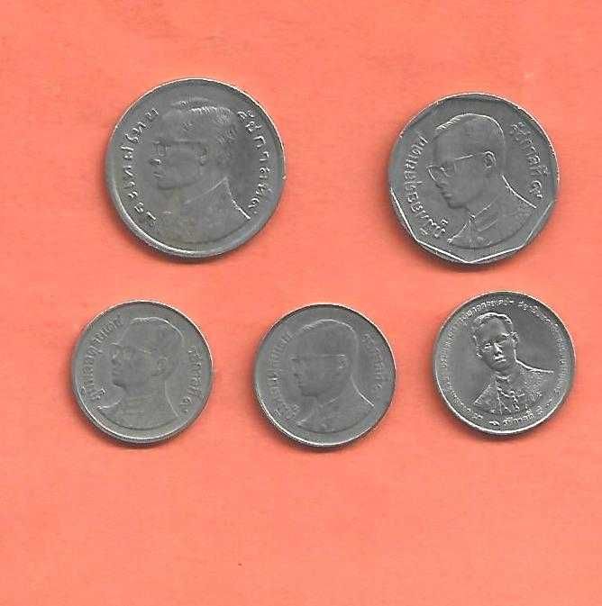 Tailândia Lote de 5 Moedas