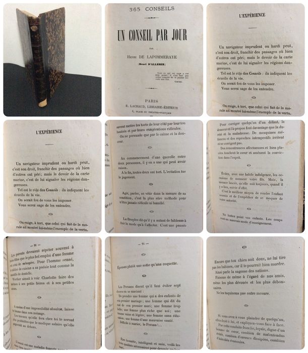 365 conseils: un conseil par jour, 1869.  Raro.