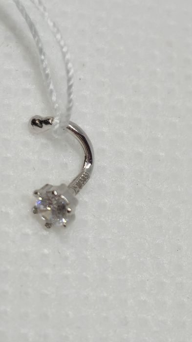 Пірсінг з білого золота для носа. Новий. Favoritum.