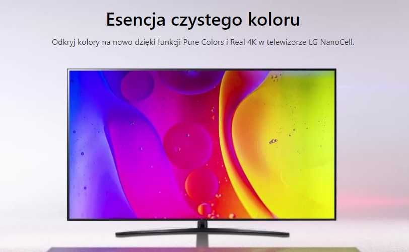 Telewizor LG 43NANO763QA: 4K UHD, Smart Tv, DVB-T2, : Wi-Fi.