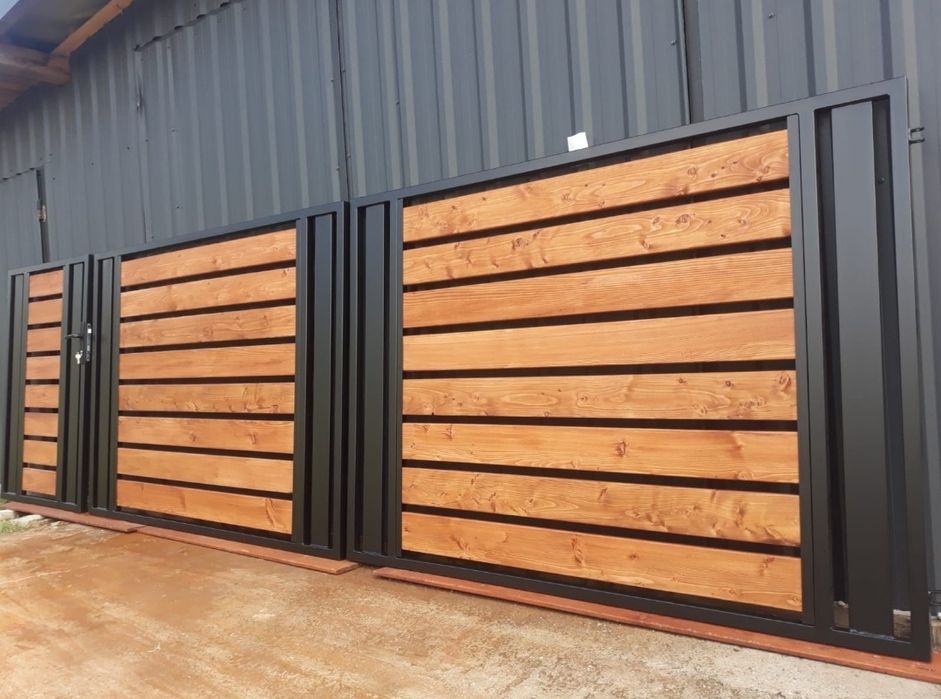 Brama dwuskrzydłowa wraz z furtką