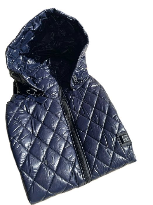 Теплый жилет с подогревом USB повербанка с капюшоном S-6XL камуфля́ж