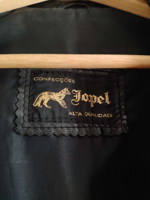 Casaca preta de pele genuína Jopel (Homem)