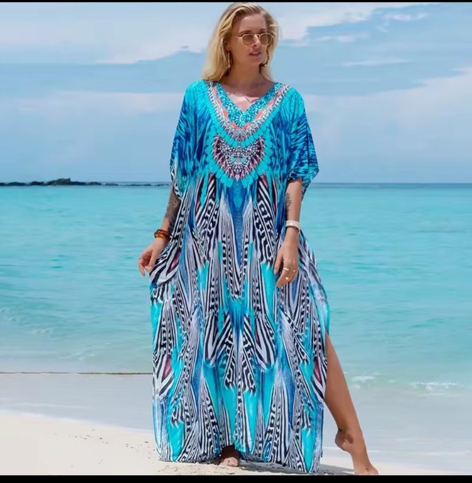 Luźna sukienka plażowa/tunika plażowa/pareo, nowa