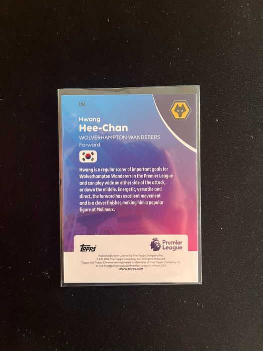 Hwang Hee-Chan – Wolverhampton Wanderers – Cartão Base