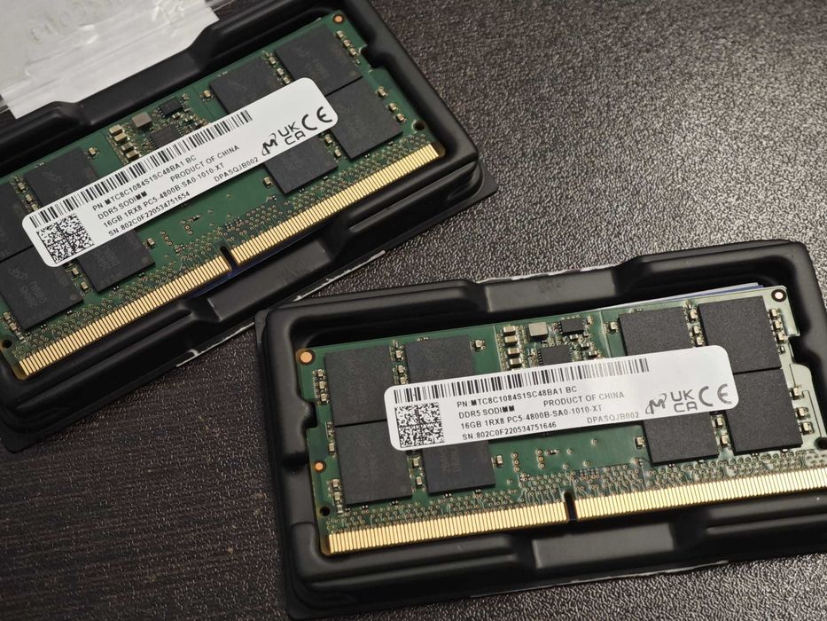 Kit RAM Micron 32GB DDR5 4800MHz SODIMM (2x16GB) - Para Portátil/Laptop