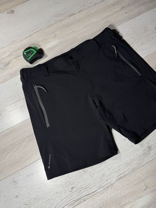 Шорти Quechua трекінгові шорти чорні тактичні шорти туристичні шорти outdoor y2k cargo