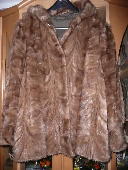 Пальто SAGA Mink из частей Норки пастель, не крашена. 44-50 размер