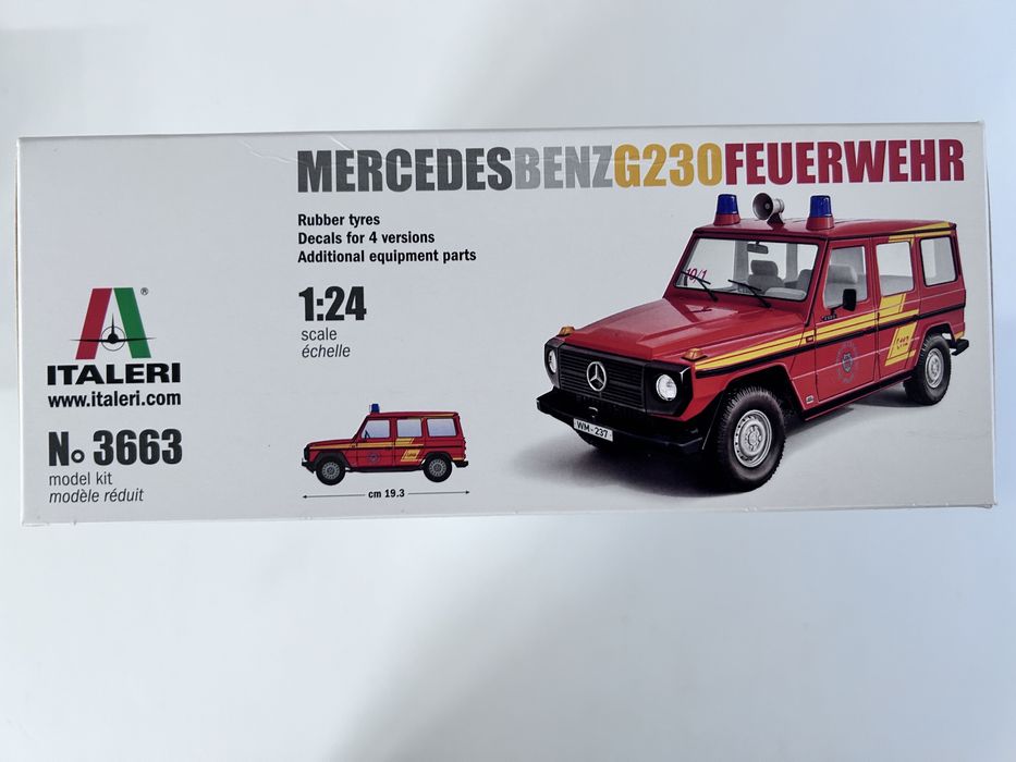 Samochód Straż pożarna Mercedes Benz G230 model Italeri 3663