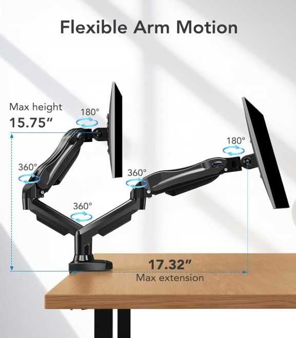 Suporte Duplo Monitores HUANUO Articulado c/ Caixa