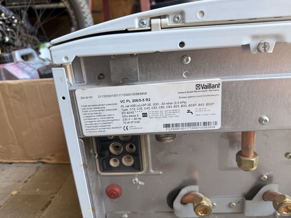 Vaillant Eco tec plus VC PL 206/5 , uszkodzony wymiennik