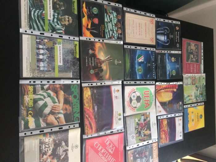 Sporting – Programas de jogo - coleção rara -Liga Campeões/Europa/Uefa