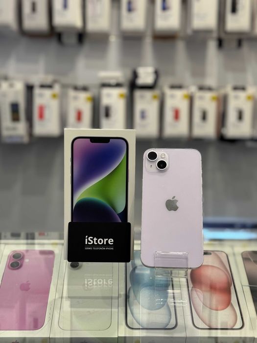 iPhone 14 PLUS • 128 GB • Purple • 100% NOWA bateria • GWARANCJA •