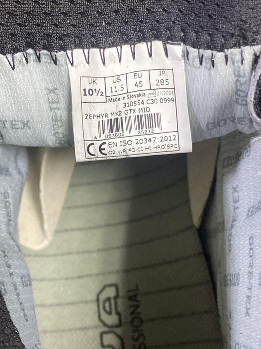 45р. Берці LOWA Zephyr MK2 GTX Mid TF Black ОРИГІНАЛ ботінки