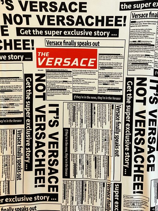 ekskluzywny materiał dzianina Versace kupon raport wiskoza