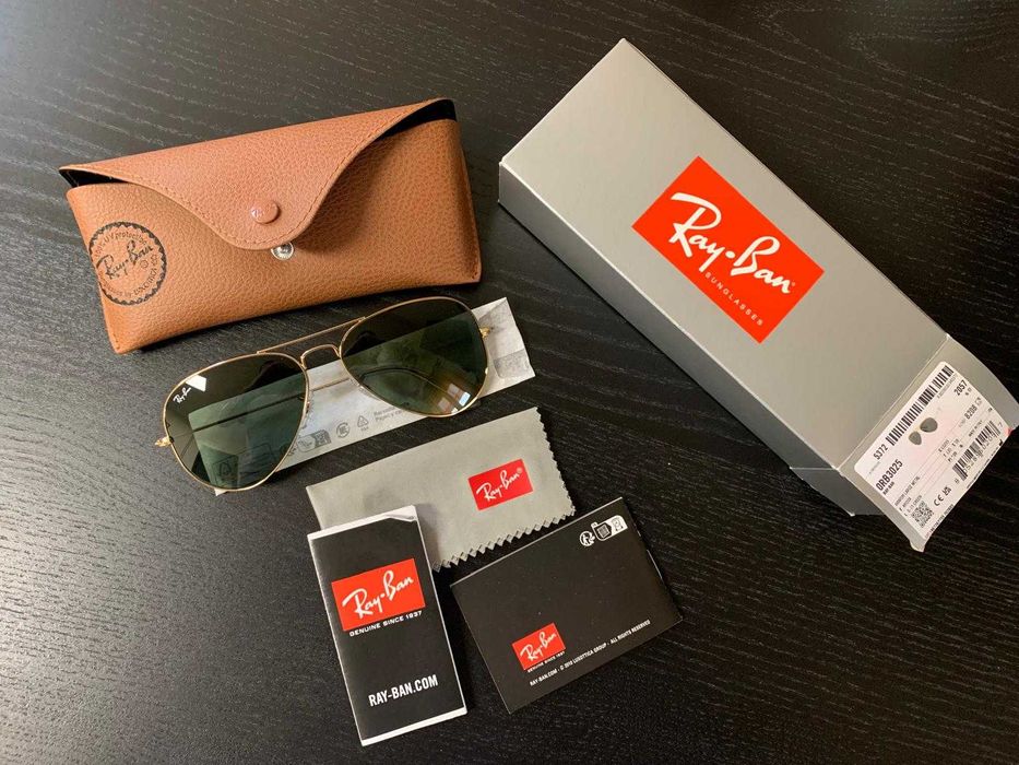 Óculos de sol de piloto, Ray Ban, novos
