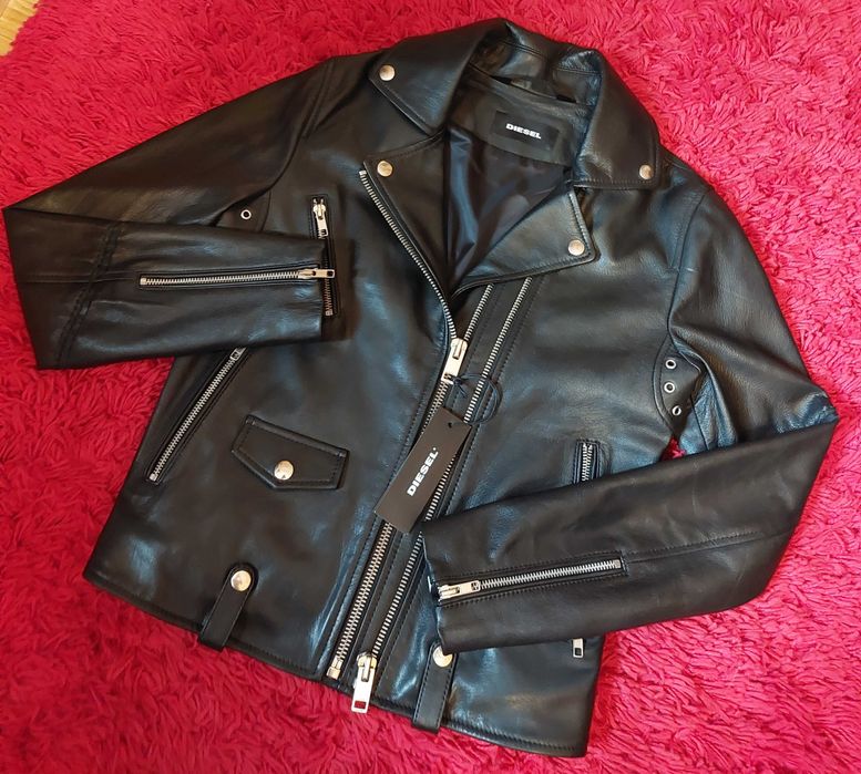 Diesel skórzana kurtka damska ramoneska